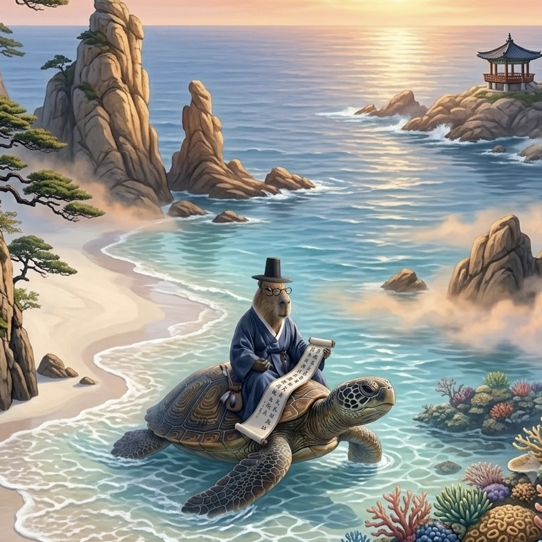 친구 궁합 보기 카피바라 일러스트